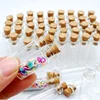 Mini bouteille de souhait en verre Transparent avec bouchon en liège, petit conteneur de bijoux de Collection, 1ml, 10 pièces ► Photo 3/6