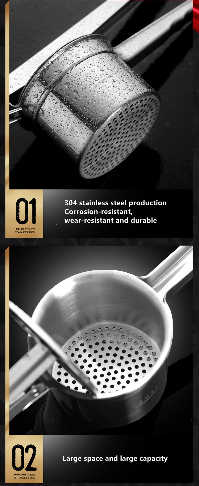 304 Stainless Steel Manual Squeezer Vegetable Stuffing Dehydrator Orange Lemon Sugar Cane Juice Fresh Fruit Apple Juicer