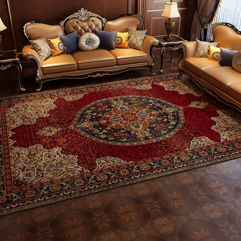 European Court Style Carpets for Living Room, Big Size, Home Carpet, Bedroom, Thick Parlor Rug, Vintage Persian Carpet,