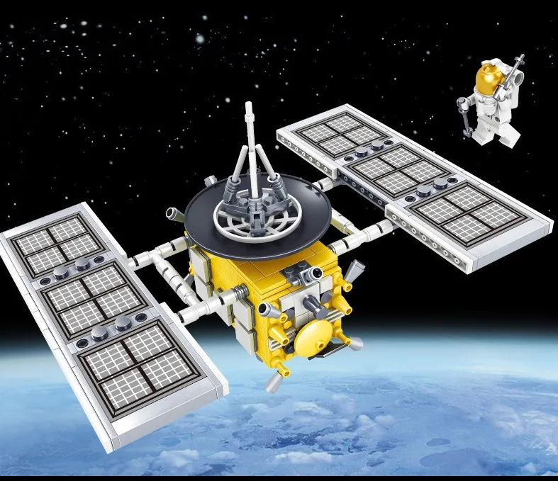 YUKALA игрушки космическая станция Сатурн V ракета строительные блоки для детей городской челнок спутниковый астронавт рисунок кирпич