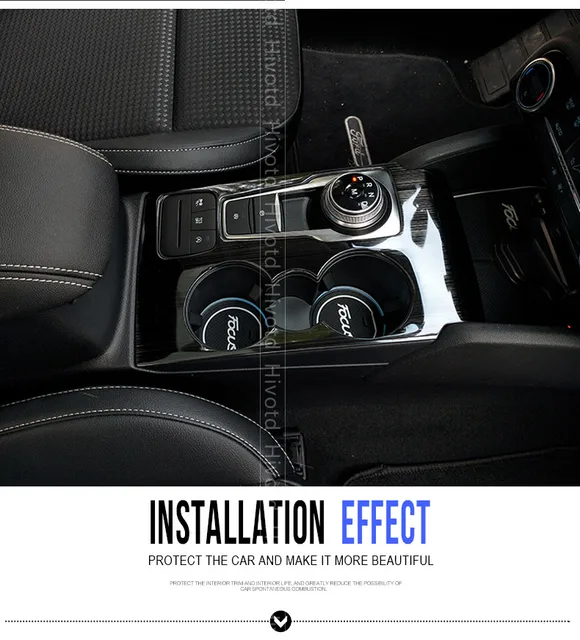 Garniture Panneau Console Centrale Pour Ford Kuga / Escape 2020-2024 - Bande Décorative Gear Shift Couverture Tasse D'Eau - Accessoires Intérieur Personnalisés