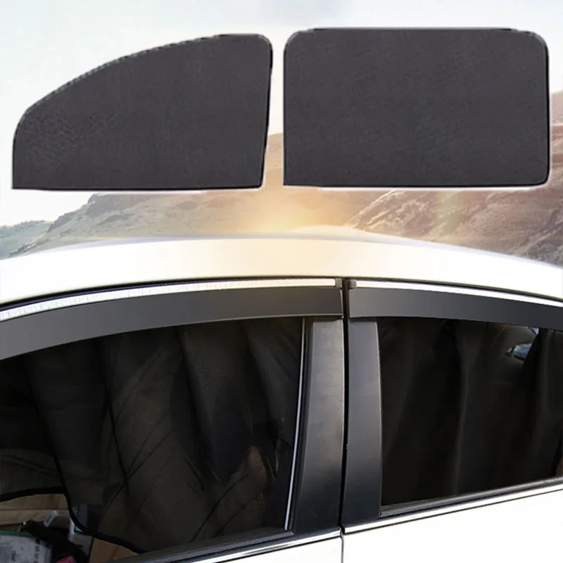 

2 Pcs Polyester Mesh Magnetic Sunshade Car Windows Size Universal Parasole Auto Car Window Sunshade Sun Shade