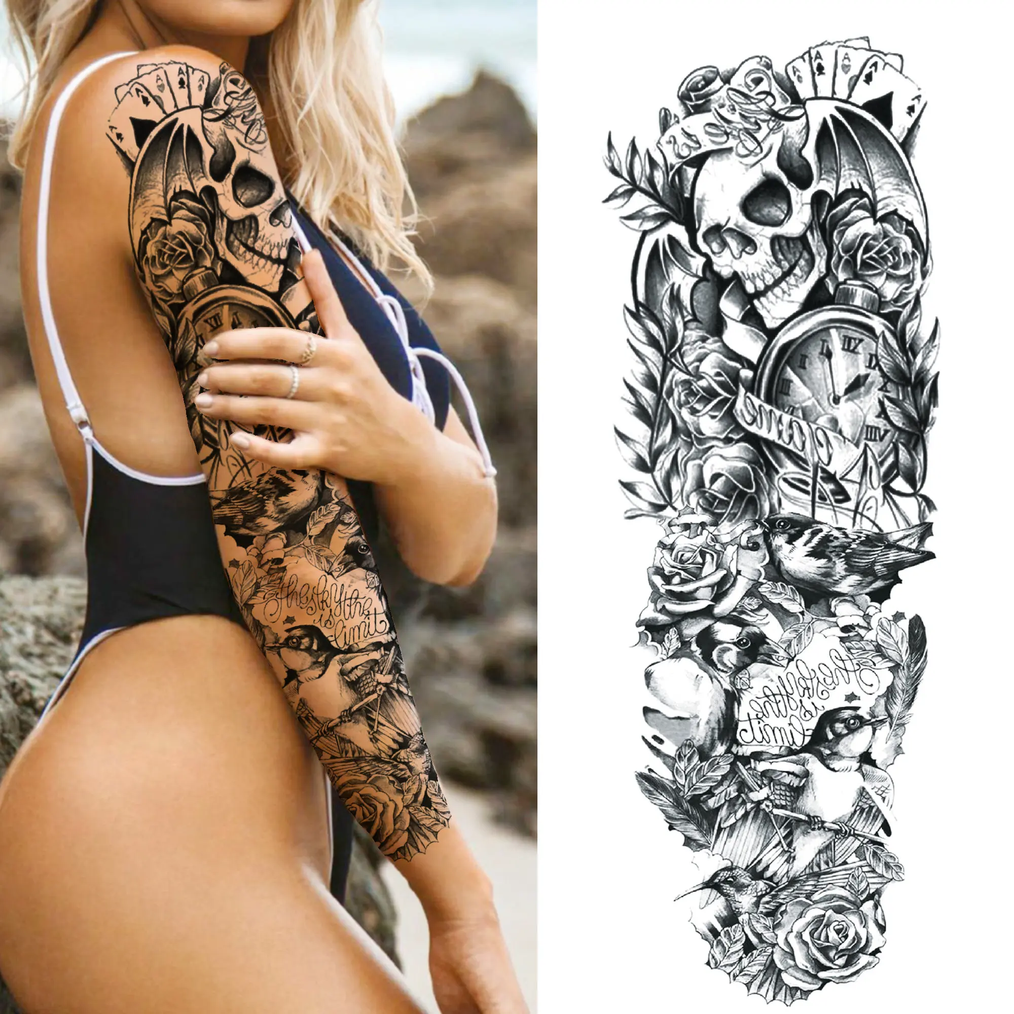 Diesel Women's Sheer Tattoo Graphics Body Suit | eBay