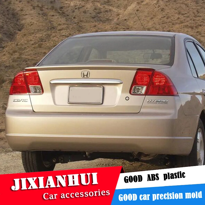 Для Civic спойлер 2001-2004 Honda надрезаемая подкладка ABS Пластиковый материал заднее