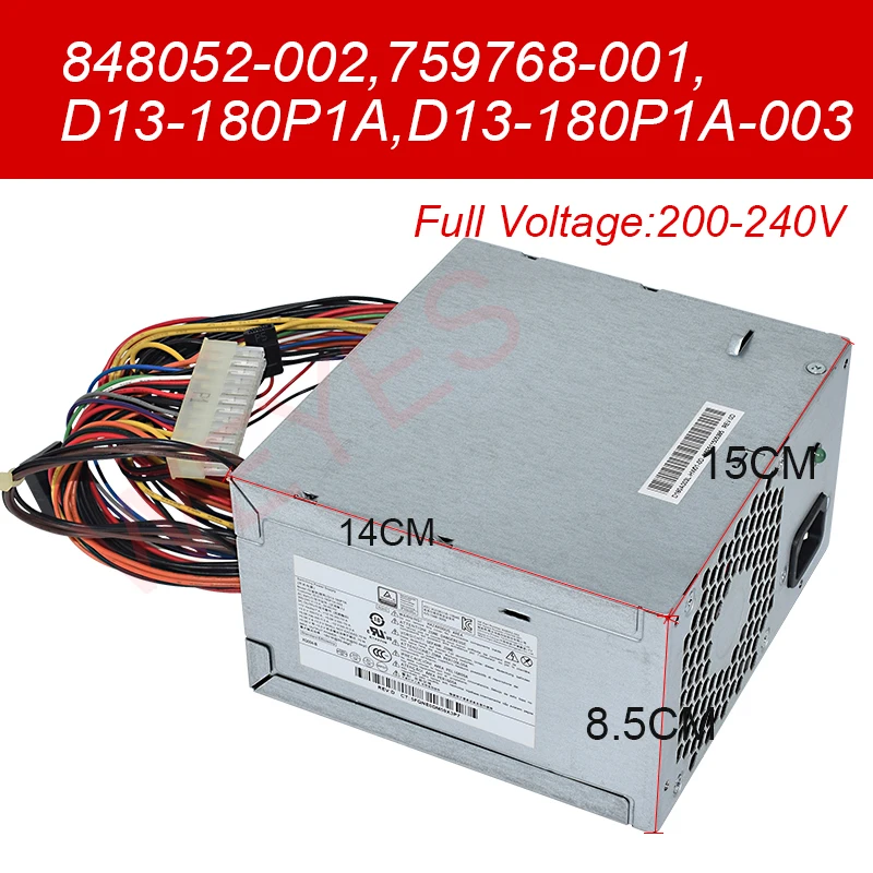 848052 002 759768 001 аккумулятор большой емкости D13 180P1A 003 для Pro 400 G3 MT 180W 24 + 4 Pin Питание