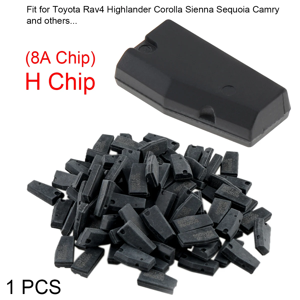 Blank H 8A 128Bits Carbon Chip Car Key Transponder Chip Replacement Fit for Toyota Rav4 Highlander Corolla Sienna Sequoia Camry