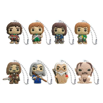 

1pcs PVC Lord of The Rings Metal Ball Chain Key Ring Key Holder Key Cover Fashion Charms Trinkets Kids Gift Jewelry Accessorie