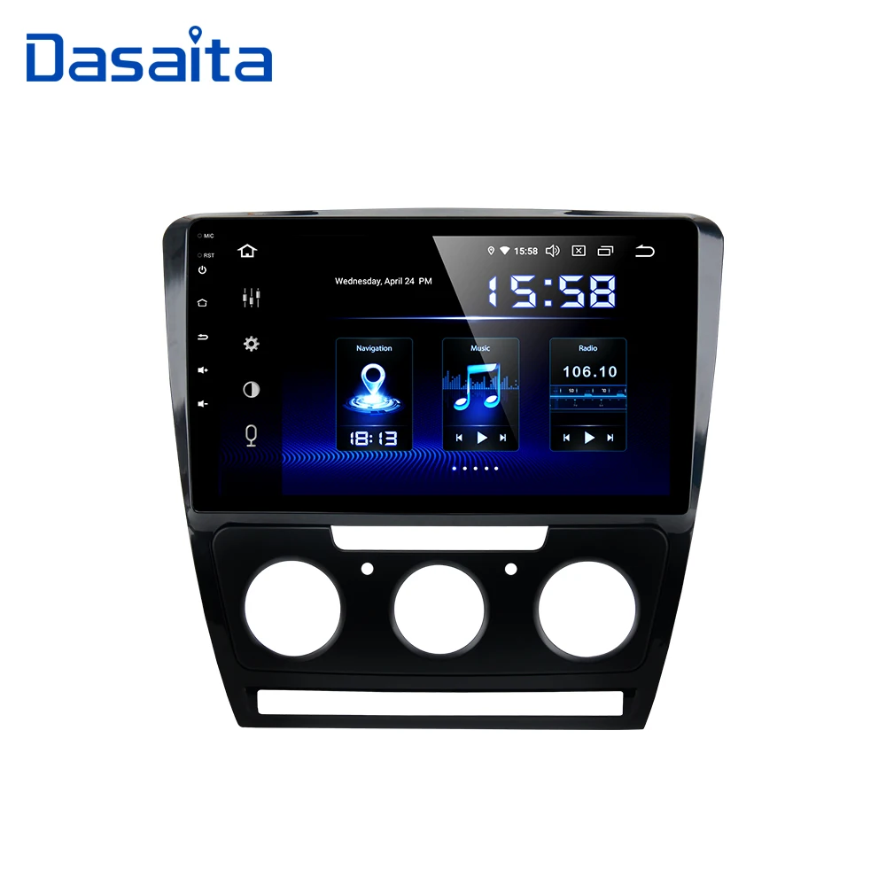 Top 10.2" IP Auto Radio Car Android 9.0 for Skoda Octavia 2007 2008 2009 2010 2011 2013 2014 MAX6 1080p Video 2