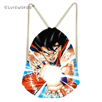 

ELVISWORDS Dragon Ball Z 3D Printing Boys Drawstring Bag KIds Travel Storage Holder Backpack Adults Rucksack Shoulder Mochila