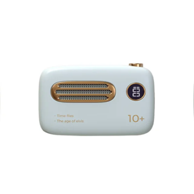 Синий Xiaomi Ретро мобильный мощность 10000 мАч USB двухпортовый Выход цифровой дисплей мощность компактный и портативный можно носить в самолете - Цвет: Синий