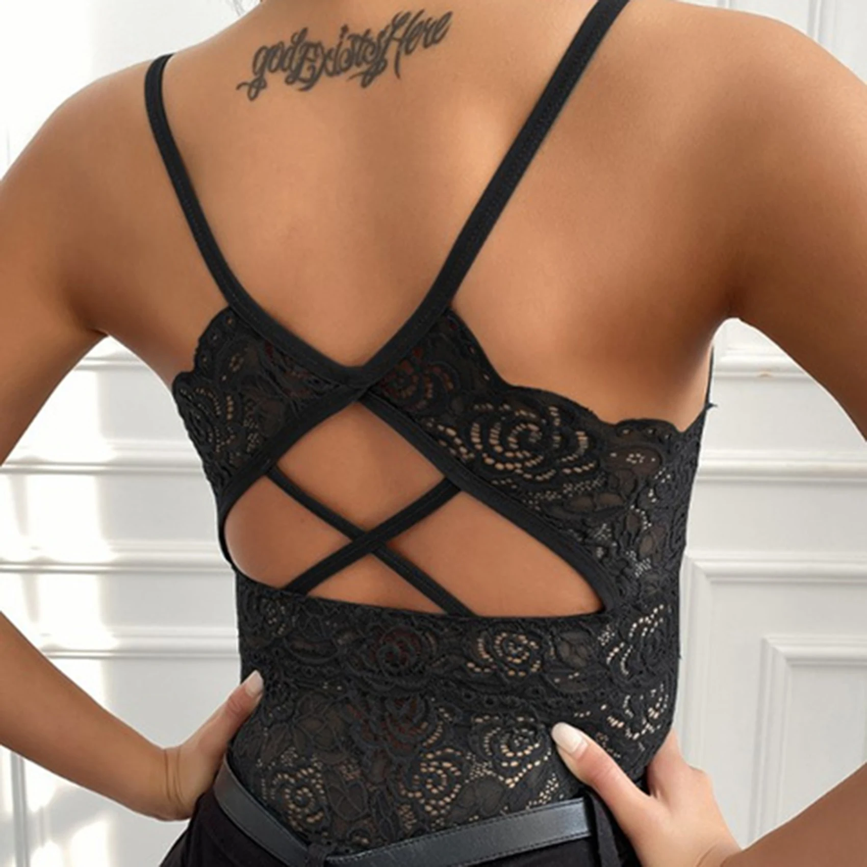 camisole Drop Ship Sexy Bandage Lace Women Camis Bra Top Spaghetti Straps White black sexy bra Camis Tank Tops Female Sleeveless Tank Top sleep camisole