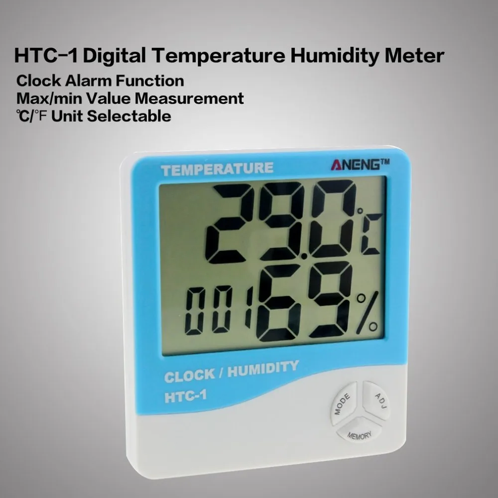 HTC-1 Thermometer Weather Meteo Station Termometro Digital Thermostat Hygrometer estacion meteorologica Termometr Humidity Meter