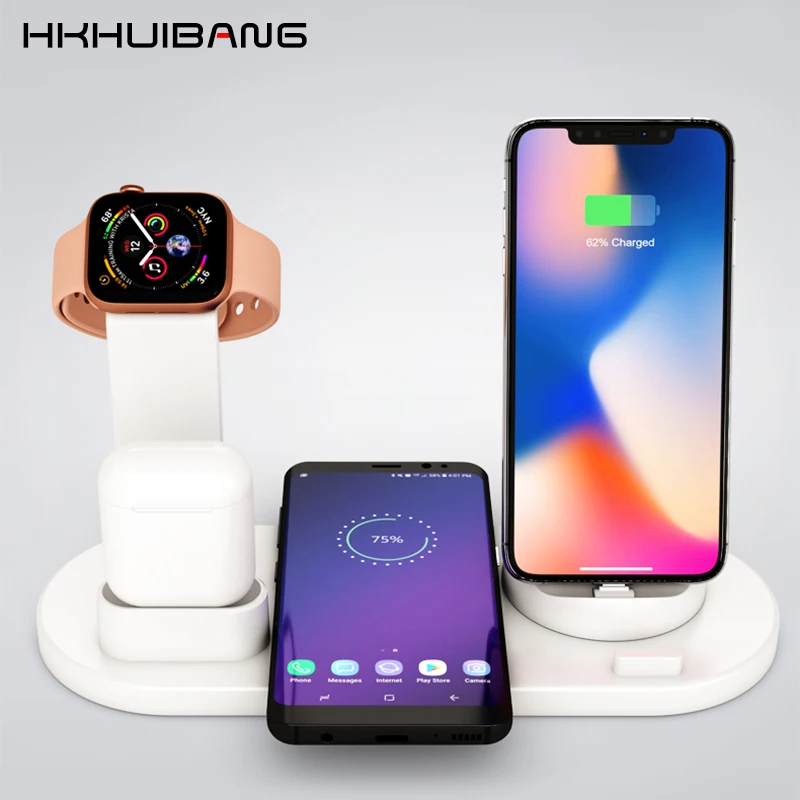 HKHUIBANG 3 в 1 зарядка для телефона зарядное устройство iphone X XS MAX XR /Samsung /Xiaomi usb 10w