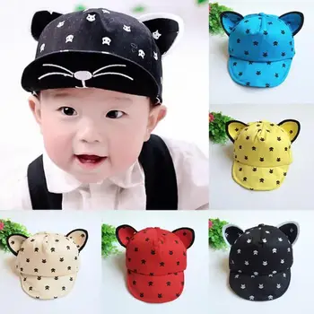 

Summer Baby Hats With Ears Baseball Cap Baby Boys Girls Sun Hat