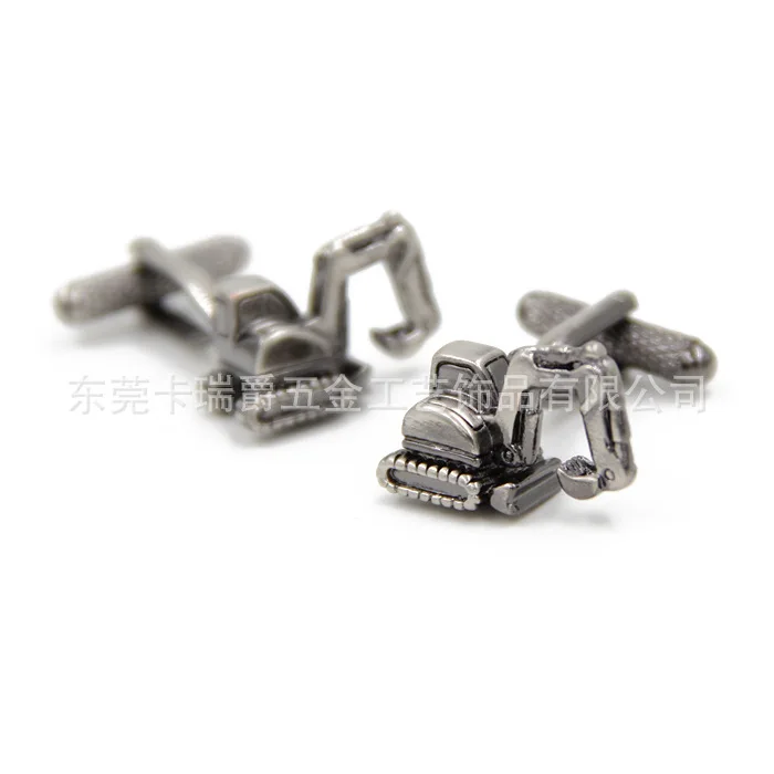 

Card Kurzrock Fun Excavator Copper Electroplated Ancient Plated Men French Shirt Fold Sleeve Cufflinks Sleeve Nail Long-term Cur