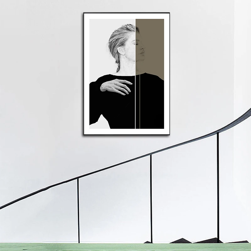 Kate Moss Smoking модный постер Настенные рисунки, черно-белая супермодель фото на холсте Картина Настенная картина современный декор