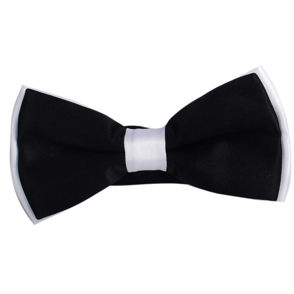 Bow Tie Black & White Contrasting Color Bowtie Mens Bowtie 2016 Fashion Double Layer Bow Ties
