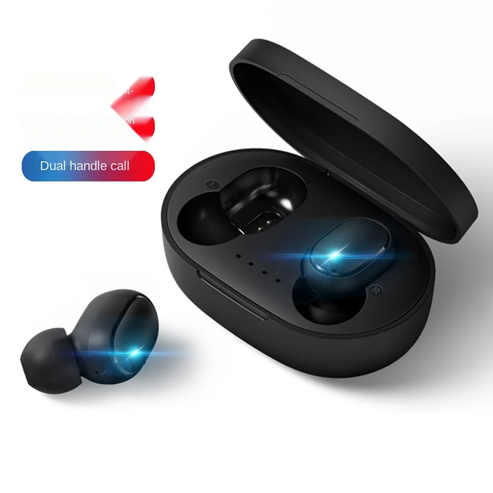 Free shipping Bluetooth wireless movement Mini Noise reduction stereophone Portable charging box Plug in anti lost headset