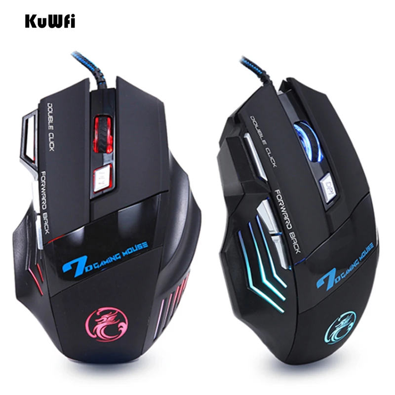 Mouse Da Gioco Cablato Led 5500 Dpi Mouse Ergonomico Per Computer Usb Gamer Mouse Rgb X7 Silent Mause Con Cavo Di Retroilluminazione Per Pc Laptop