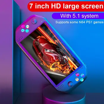 

Mini Handheld Game Console Retro Game Controller Machine 7 Inch HD Large Screen 32G 65G Classic Game Rcade Gamepad Player