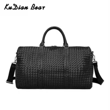KUDIAN BEAR Модные мужские дорожные сумки тканые большие сумки черные дорожные сумки минималистичные сумки на плечо Bolsa BIX324 PM49