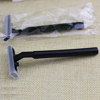 

10 Pcs Men Twin Blades Plastic Travel Portable Face Care Manual Hotel Bath With Shaving Cream Safety Handle Disposable Razor