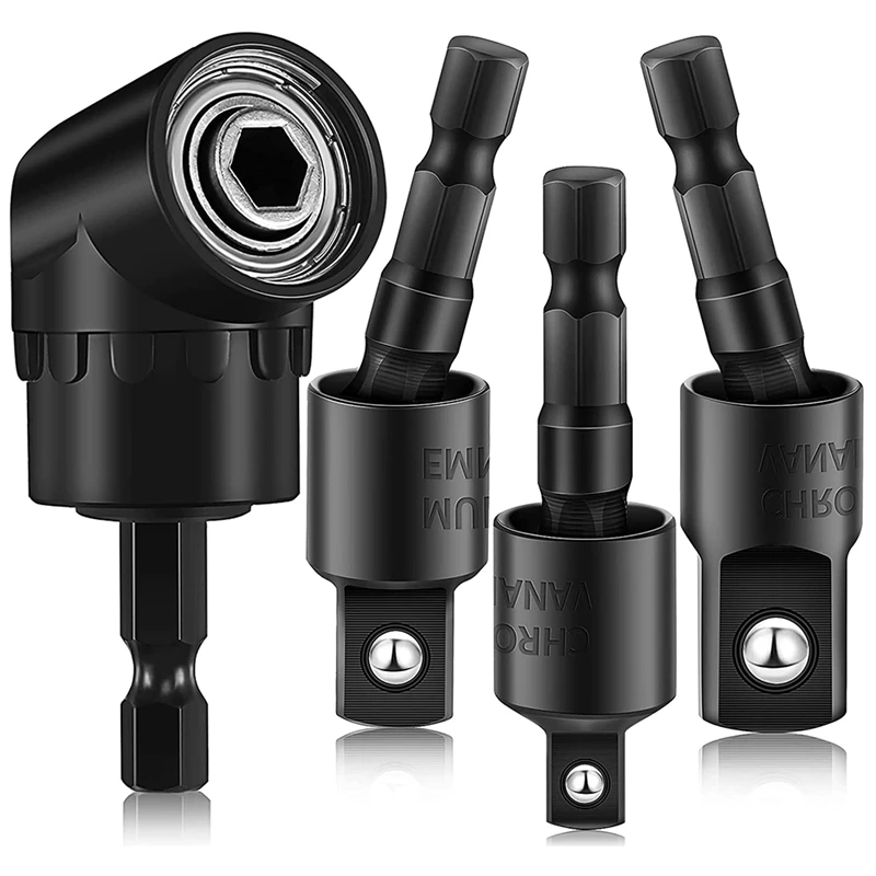 4Pcs Impact Grade Sockets Adapter Power Drill Sockets Adapter Set With