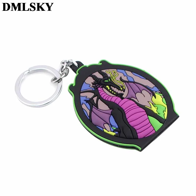 DMLSKY Maleficent силиконовый брелок для ключей, крутая подвеска, брелок для ключей, подарок для женщин и мужчин, модный брелок для ключей, ювелирное изделие M3927