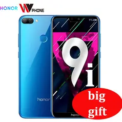 Huawei Honor 9i 5,84 дюймов Восьмиядерный стеклянный корпус android 8,0 двойная задняя камера 3000 мАч Распознавание отпечатков пальцев лица