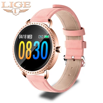 

LIGE Smart Watch Women Sports Smartwatck IP67 Waterproof Activity Fitness Tracker Bluetooth For Android ios Heart rate monitor