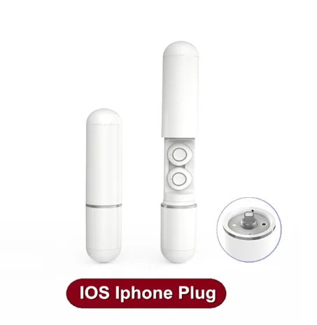 Для S10 Bluetooth 5,0 спортивные наушники TWS беспроводные наушники 3D стерео наушники с громкой связью Водонепроницаемая гарнитура с внешним аккумулятором - Цвет: White IOS Iphone