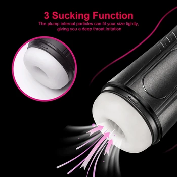 New Automatic Suck Vibrator Adult Goods for Men Male Masturbator Cup Sex Toys Vaginal for Men Masturbation Goods Sucking Machine 3