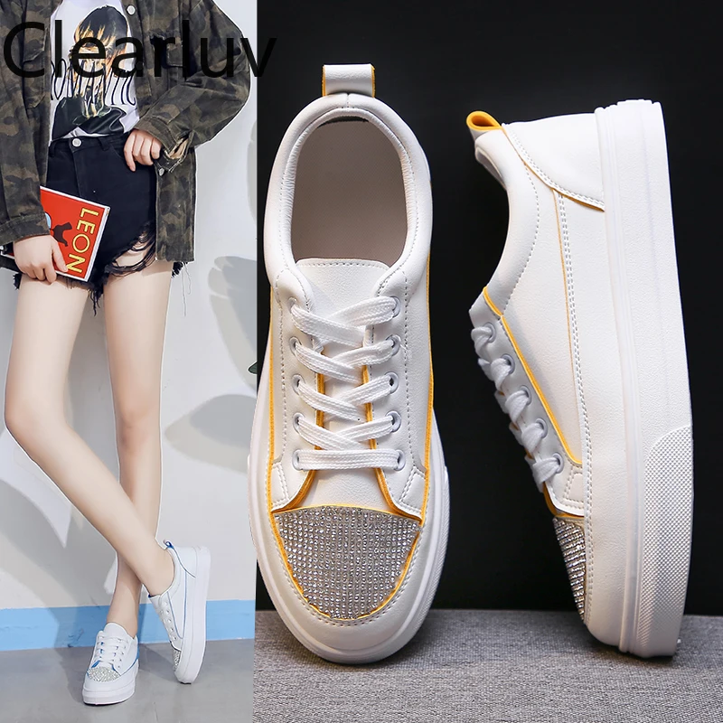 

Fashion rhinestone flat-bottom women's shoes hiking vulcanized shoes rounded shoes shark sneaker alexender mcqueen sapatillas