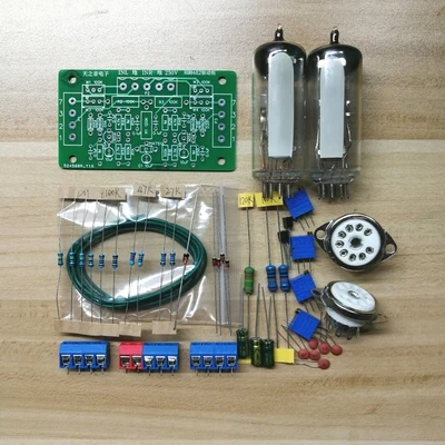 Красный Двойной 6E2 трубка кошачий глаз драйвер платы комплект DIY усилитель - Цвет: Красный