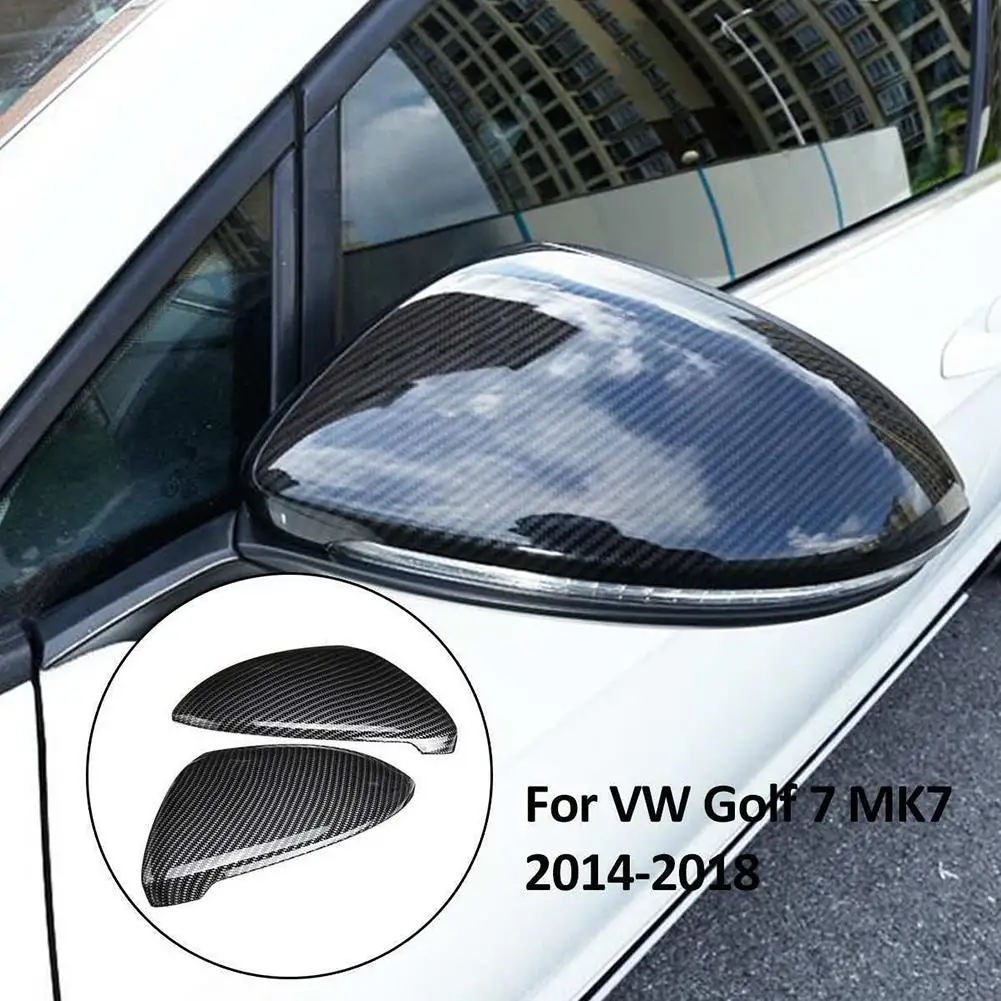 2 шт карбоновые крышки Зеркала бокового крыла двери автомобиля для V-W Golf 7
