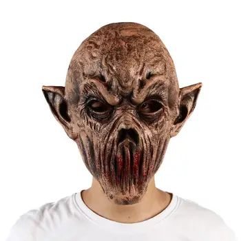 

Patygr Scary Halloween Mask Ghost Hedging Zombie Mask Realistic Masquerade Halloween Mask Long Hair Ghost Horror Prop