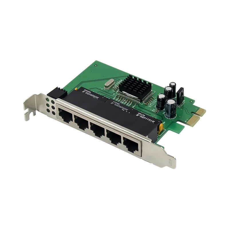 

Плата коммутатора PCIe Fast Ethernet 10/100 Мбит/с, 5 портов