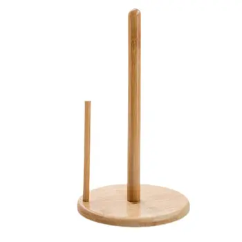 

Paper Towel Rack Shelf Kitchen Countertop Solid Wood Vertical Toilet Paper Roll Holder Household Kitchen Tool