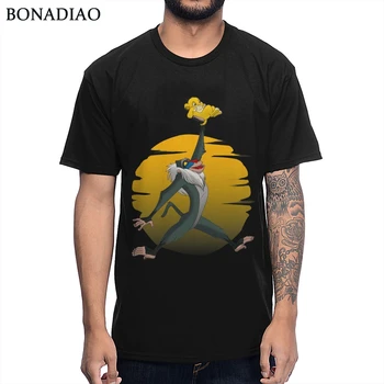 

Hip Hop Lion King Rafiki T Shirt Pure Cotton Graphic Print Homme Tee Shirt Round Neck