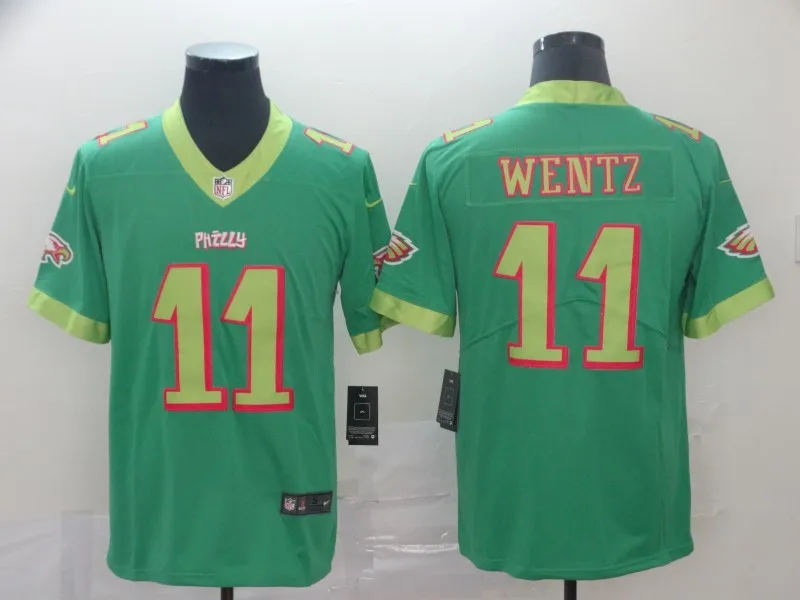 COLOR AS PHOTO SHOWN Stitiched, Philadelphia 7 Sam Bradford, 11 Carson Wentz 20 Brian davkins 43 Darren Sproles Elite для мужчин Eagles Jersey - Цвет: COLOR AS PHOTO SHOWN