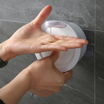 

350mL Manual Liquid Soap Dispenser Wall Mount Hand Sanitizer Shampoo Container Bottle for Kitchen Bathroom Hand Washing Device