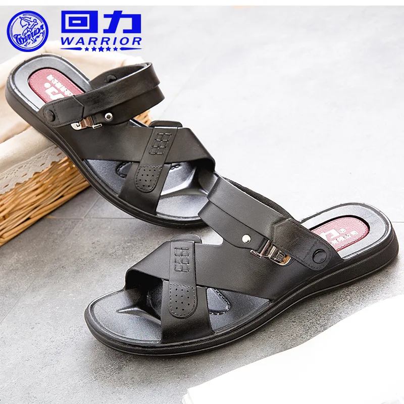 

Shanghai Genuine Product Warrior Summer Breathable MEN'S Sandals Casual Dual Purpose Slipper Outer Wear Anti-slip Wear-Resistant
