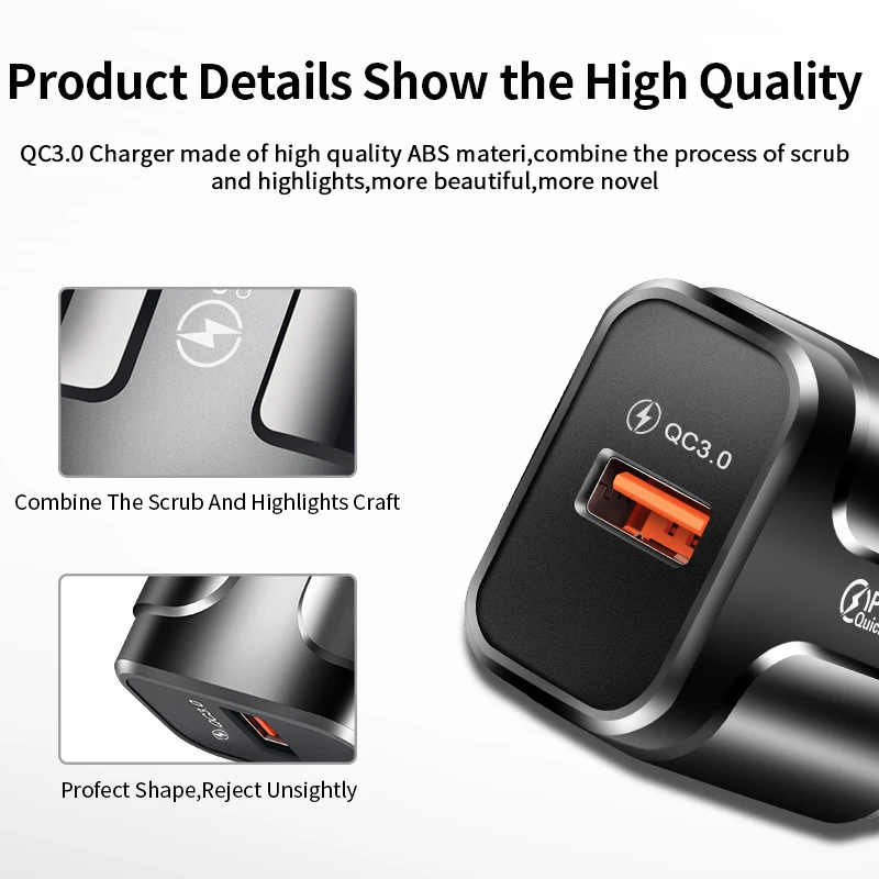 USLION Быстрая зарядка QC 3,0 USB US EU зарядное устройство Универсальное зарядное устройство для мобильного телефона настенный адаптер для быстрой зарядки для iPhone samsung Xiaomi