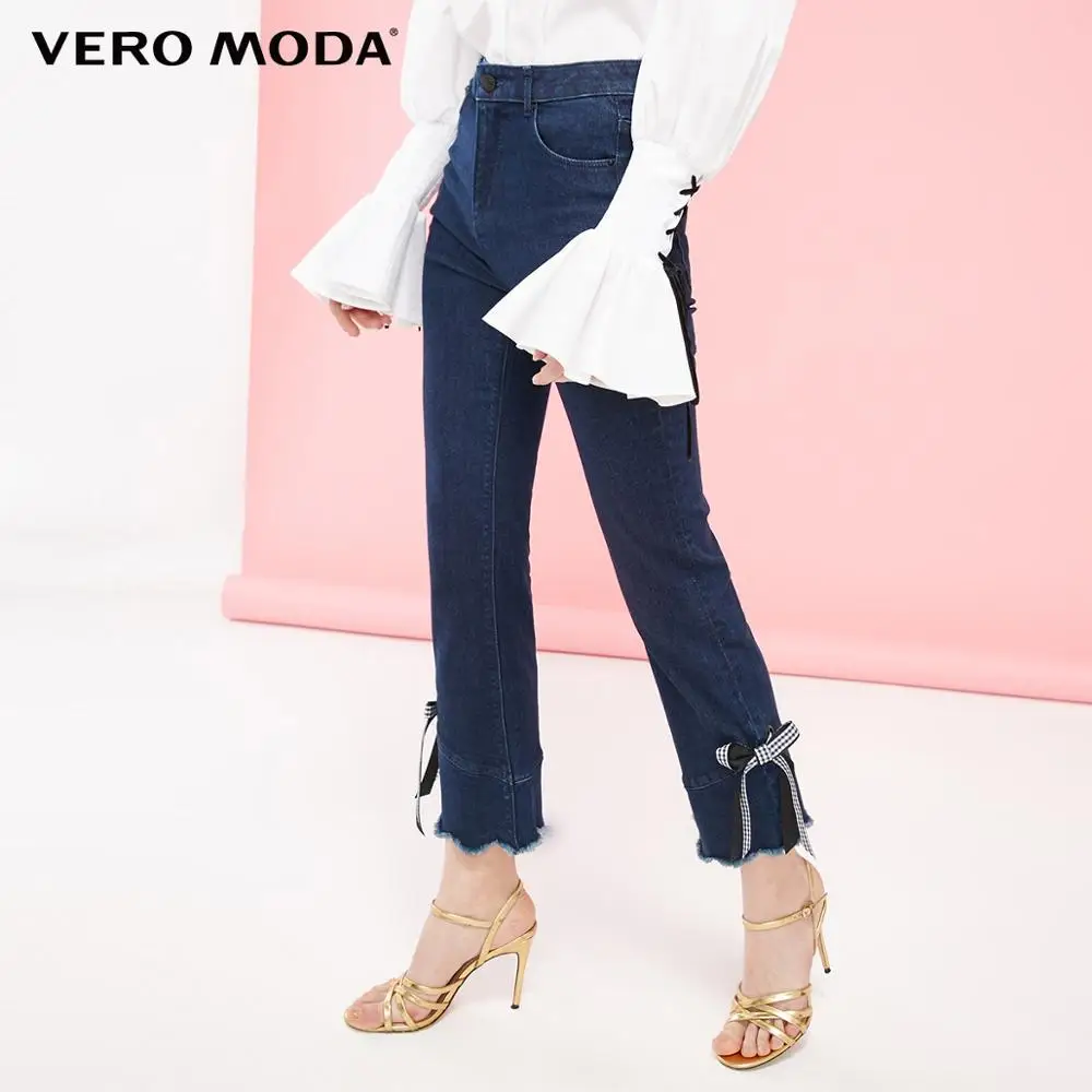 Vero Moda женские джинсы из лайкры с декоративным бантом | 319149544