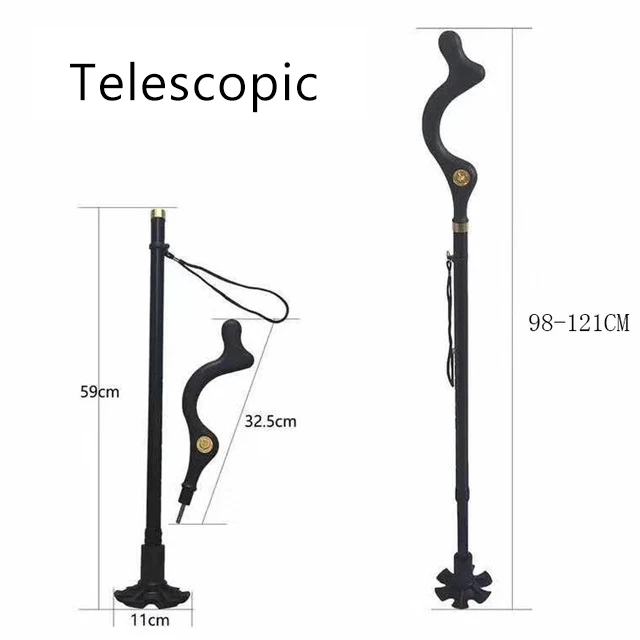 Telescopic style Трость осанки телескопическая складка легкая Регулируемая трость для ходьбы для мужчин и женщин Складная портативная ручная трость - Цвет: Telescopic style