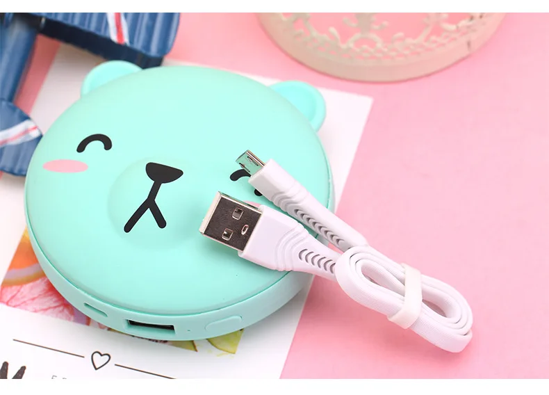 2 в 1 мультяшная usb-плита, ручная грелка с аккумулятором, портативная ручная грелка, внешний аккумулятор, быстрый нагрев, мини перезаряжаемый аккумулятор, 8200 мА/ч