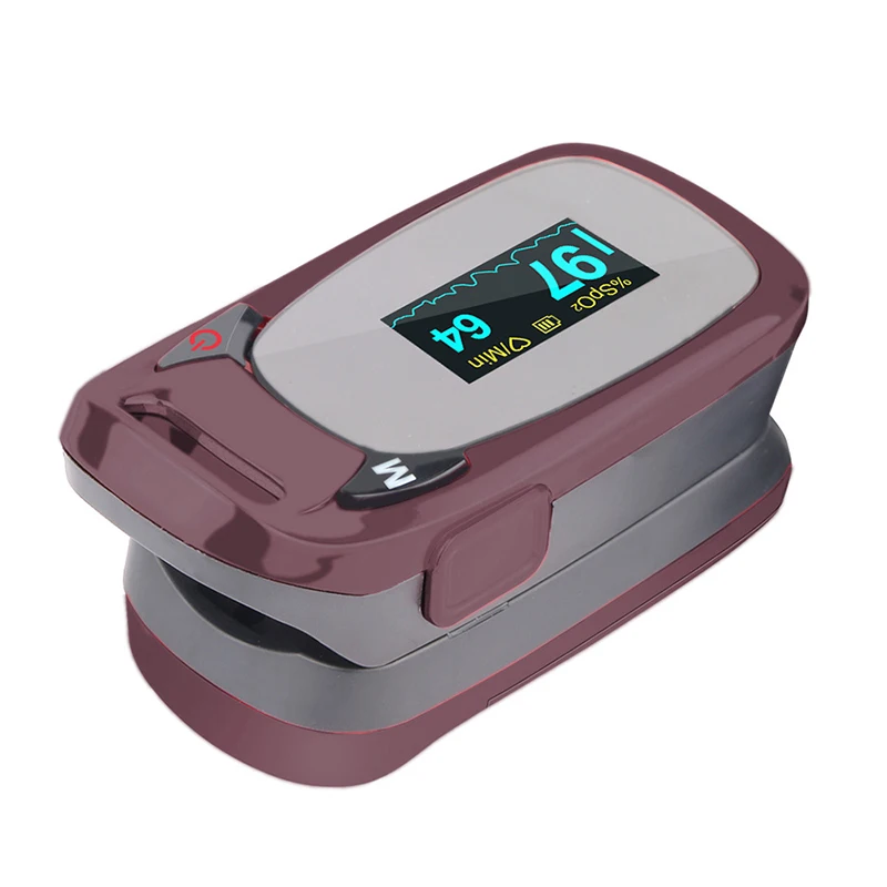 RZ Пульсоксиметр для измерения артериального давления, пульсоксиметр, цифровой Пульсоксиметр для пальцев, медицинское оборудование, кислородный монитор, оксиметр - Цвет: Brown