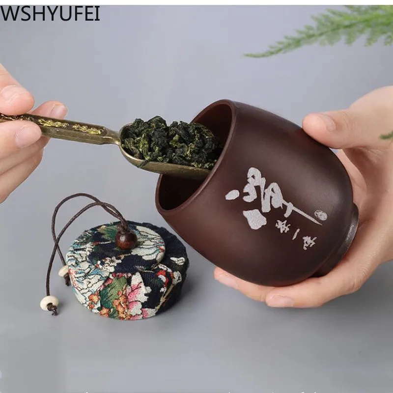 Керамическая чайная банка, сахарница, баночки для специй, коробка для хранения специй, китайская маленькая банка для конфет, чайный порошок, герметичная банка для украшения дома