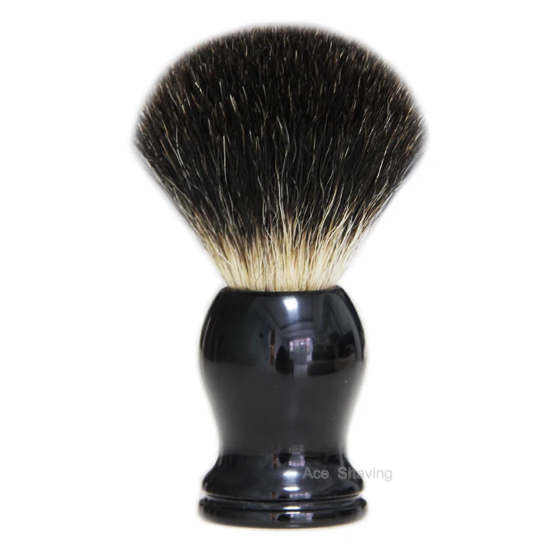 Badger щетка для бритья волос для лица чистая борода удаляет мыло инструмент для очистки волос черная ручка из смолы