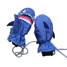 Новинка; Зимние Детские утепленные лыжные перчатки с милым рисунком; Детские Водонепроницаемые рукавицы